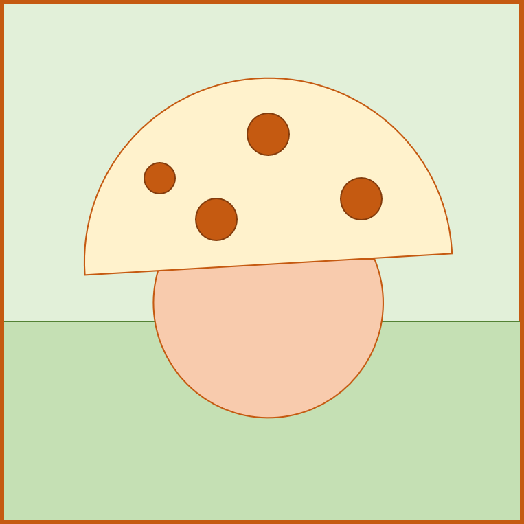 Havainnekuva ruskeasta sienestä